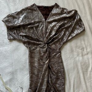 Metallic midi dress size M